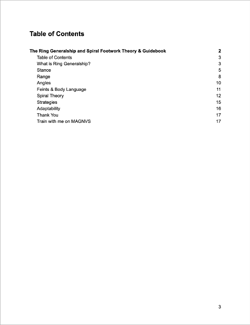 The Ring Generalship and Spiral Footwork Theory & Guidebook